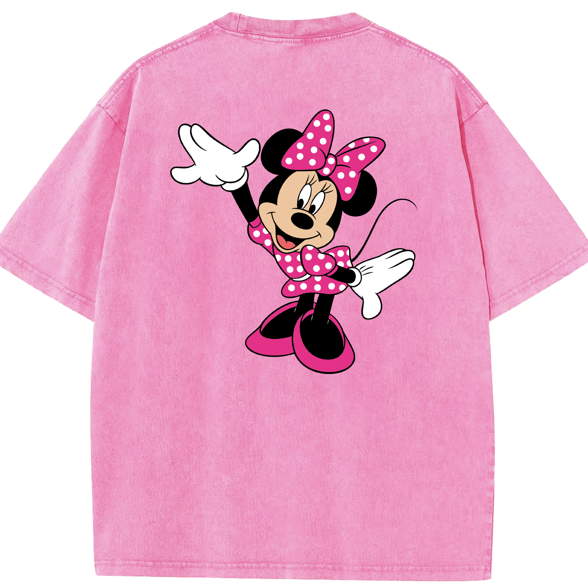 （画像用） ミッキーマウス Mickey Mouse 綿100% ヴィンテージ風 半袖Tシャツ（背面プリント）